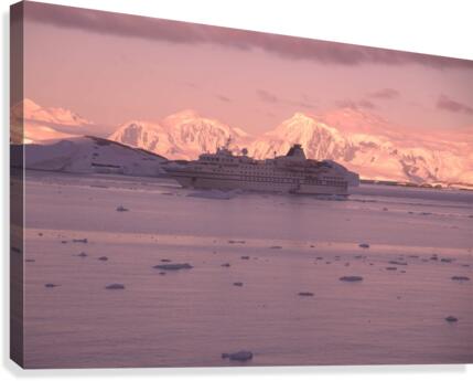Antarctica sunset  Canvas Print