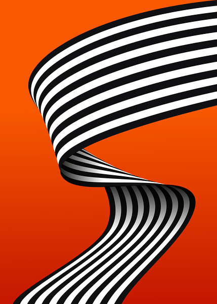 Black and White Stripe Ribbon by BadrBrand