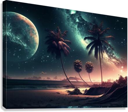 SPACE PALMS Canvas Print
