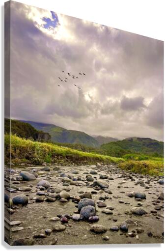 A Valley Below Canvas Print