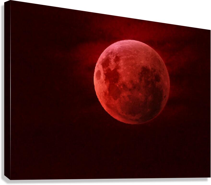 One Red Moon Canvas Print