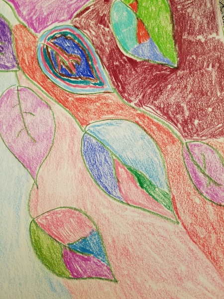 falling leaves drawing by Anneliese Frazier