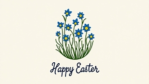 Floral Easter Egg Embroidery Design 7