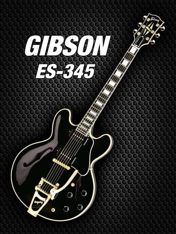 Black gibson-es-345 by shavit mason