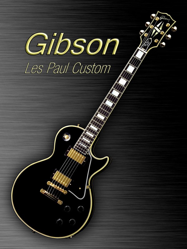 Black Gibson Les paul Custom by shavit mason