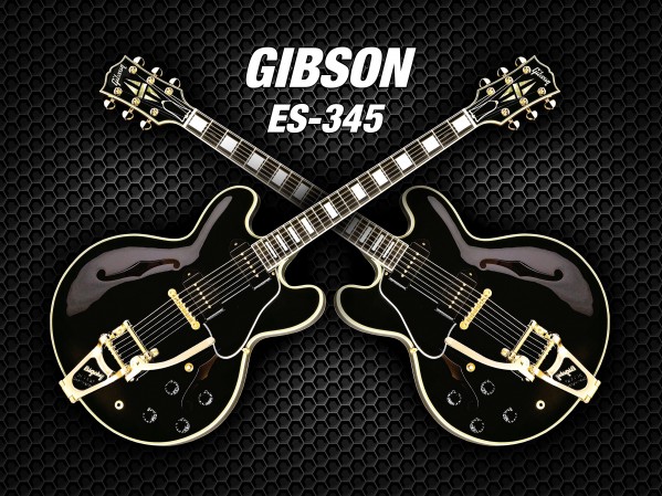 Double black gibson-es-345 by shavit mason