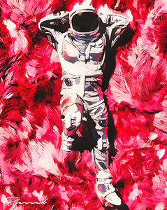 Astronaut in the Ruby Clouds