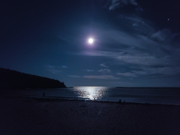 Moonlit Beach in Maine Print