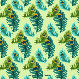 Peacock feather pattern