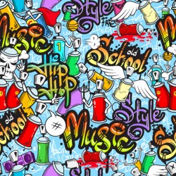 Graffiti Characters Seamless Patterns