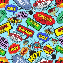 comic bubbles seamless pattern