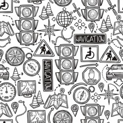 navigation seamless pattern