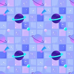 seamless pattern pastel galaxy future