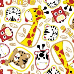 vector seamless pattern nice animals cartoon