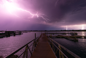 Lightning Storm Over Martinez Lake: Yuma AZ