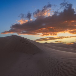 Desert Serenity: Sunset Over the Imperial Sand Dunes Yuma AZ