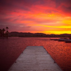 Sunset Over Fishers Landing: A Vibrant Evening