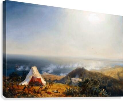 Attack of Algiers by Sea Canvas Print