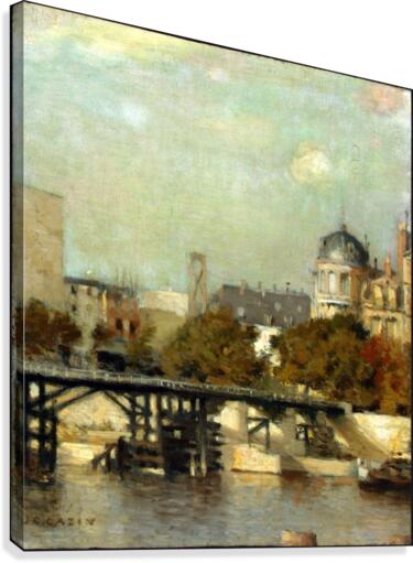 Scene with Bridge Canvas Print