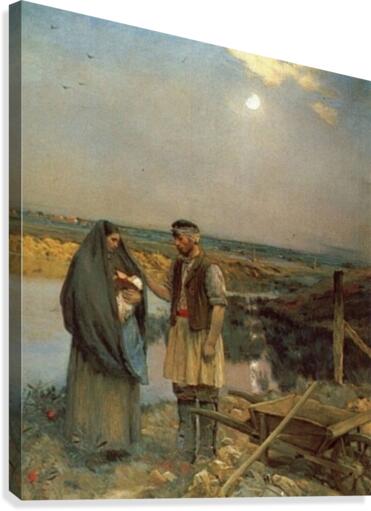 Die muede Wanderer Canvas Print