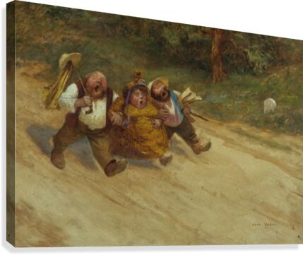 Trois bons amis  Canvas Print