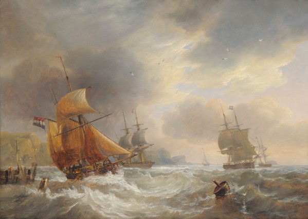 A stormy day of the sea Print