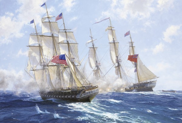 American boats by the sea Print