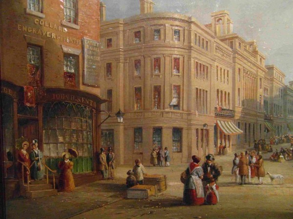 People talking in the street Print