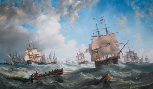 The Channel fleet in heavy weather Print