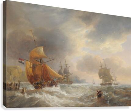 A stormy day of the sea Canvas Print