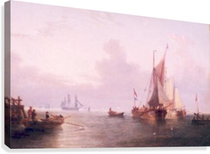 Shipping off a Dutch Port Canvas Print