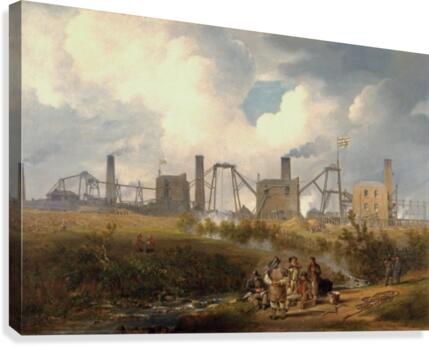 Workers near the factory Canvas Print