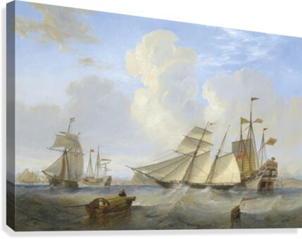 Lots of boats by the sea Canvas Print