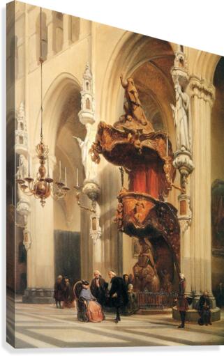 Interior of a church  Canvas Print