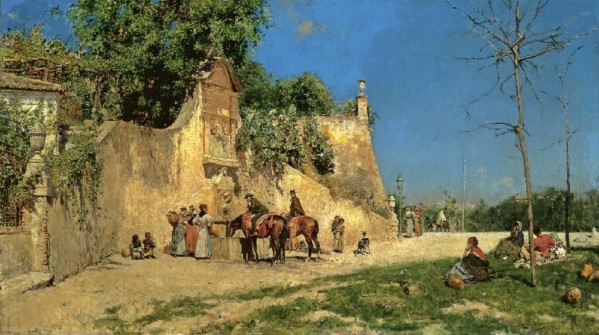 Drinking from the fountain Print