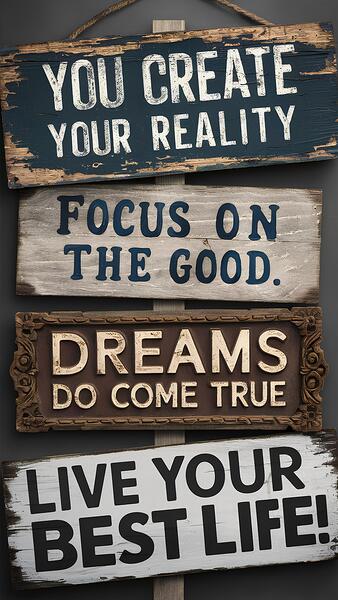 a captivating photo featuring four weathered wood Print