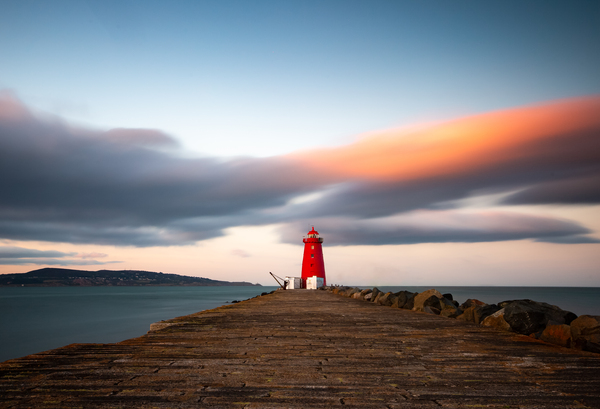 Poolbeg Lighthouse Sunset Dublin Print