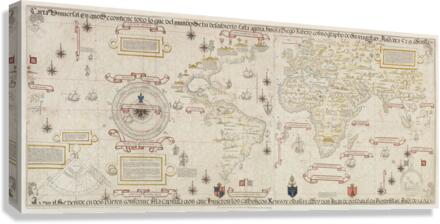 World Map 1900  Canvas Print