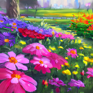 Flower garden Painting