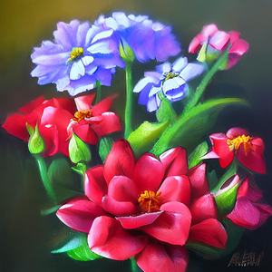 Flower garden Painting