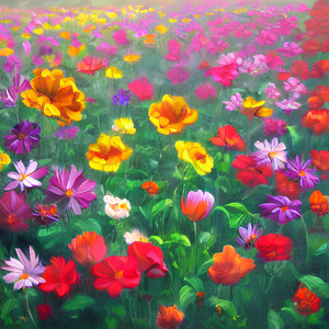 Flower garden Painting