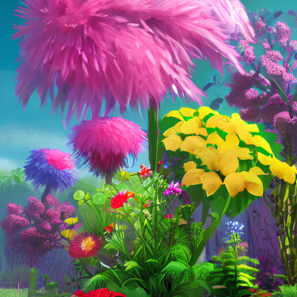 Flower garden Painting Print