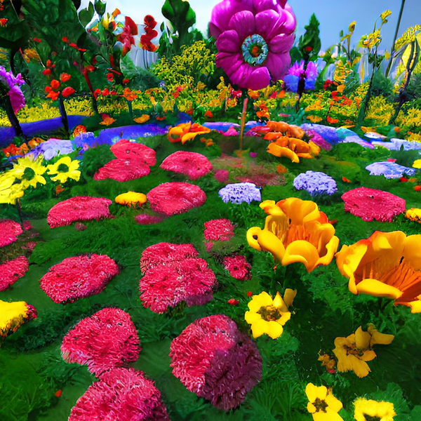 Flower garden Painting Print