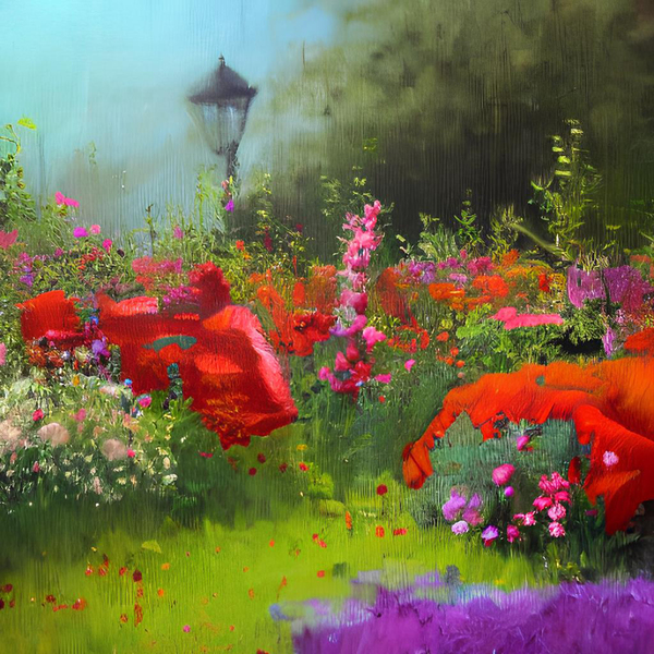 Flower garden Painting Print