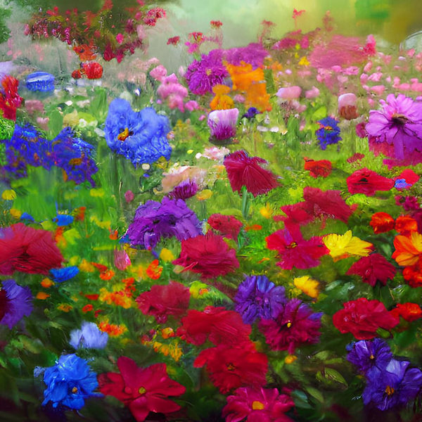 Flower garden Painting Print