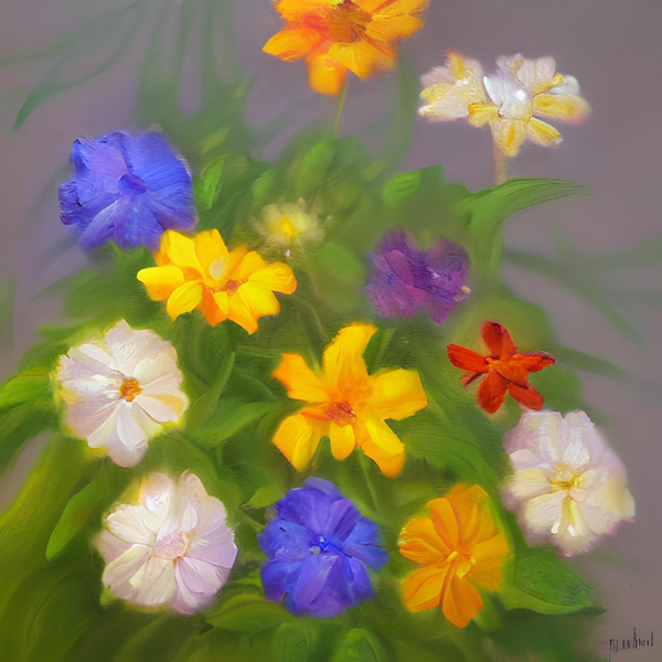 Flower garden Painting Print