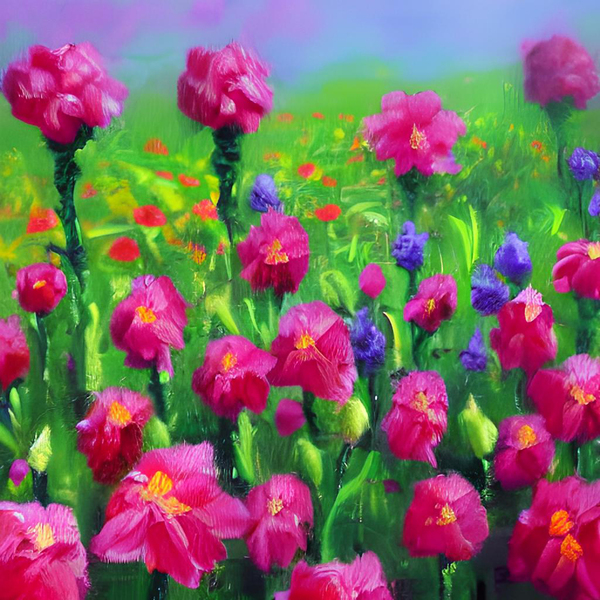 Flower garden Painting Print