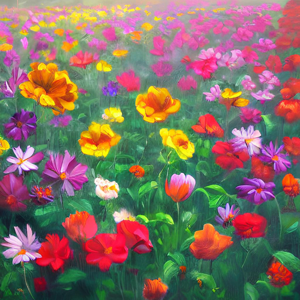 Flower garden Painting Print