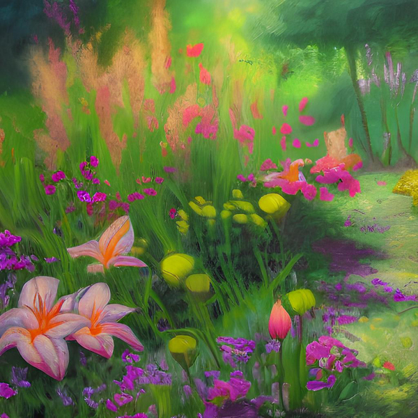 Flower garden Painting Print