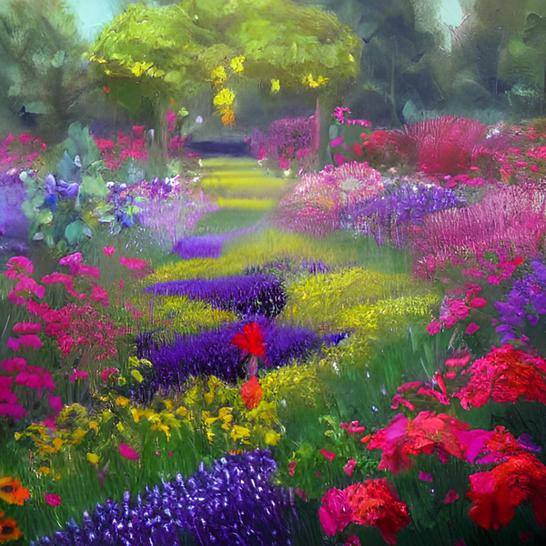 Flower garden Painting Print